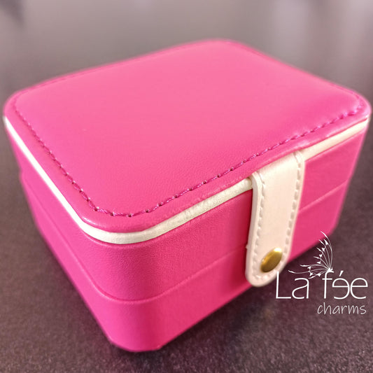 Joyero Doble de Viaje Fucsia
