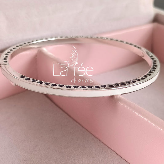 Pulsera Brazalete Ovalado Blanco