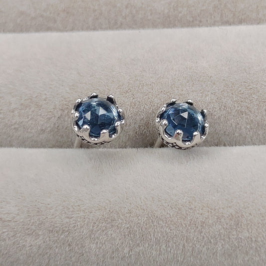 Aros Corona de Botón Azul