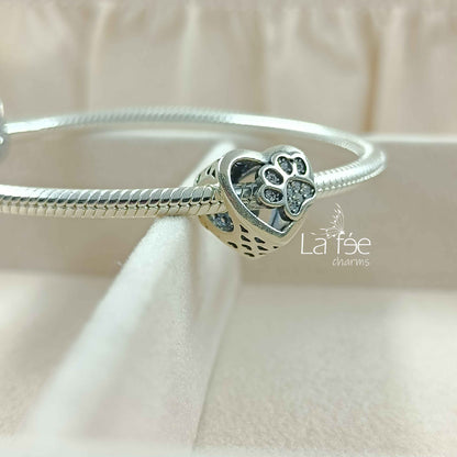 Charm Corazón con Huella