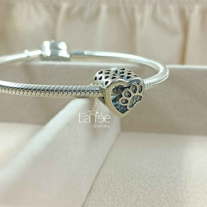 Charm Corazón con Huella