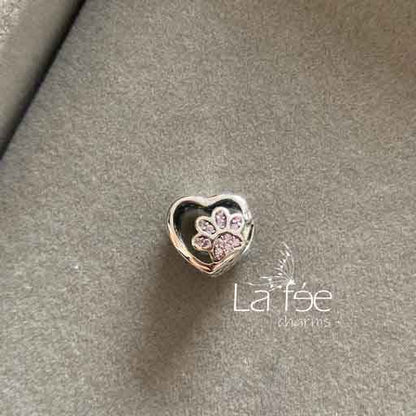 Charm Corazón con Huella