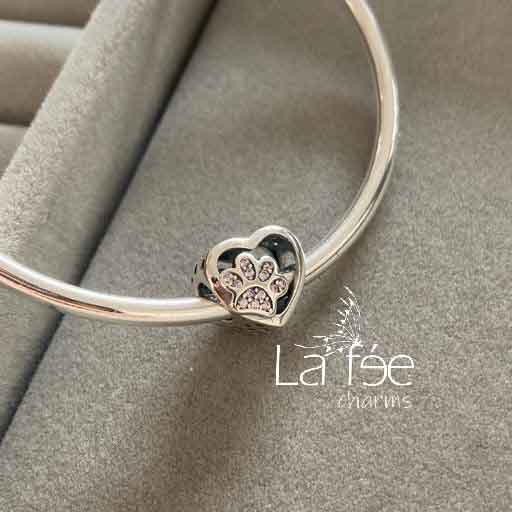 Charm Corazón con Huella