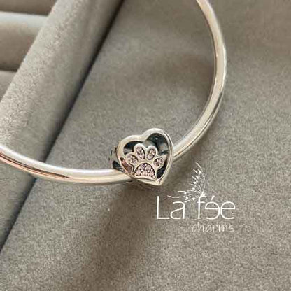 Charm Corazón con Huella