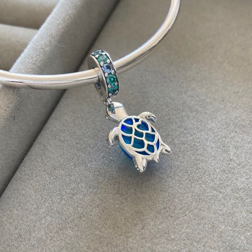 Charm Tortuga Piedra Azul